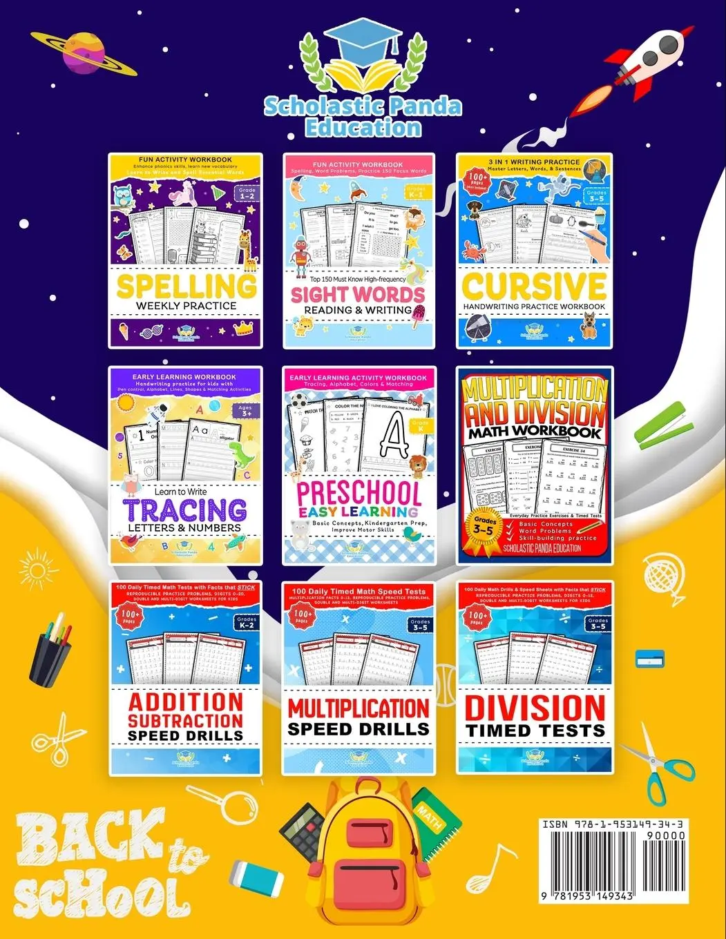 Rückseite: 9781953149343 | Addition Subtraction Practice Workbook | Scholastic Panda Education