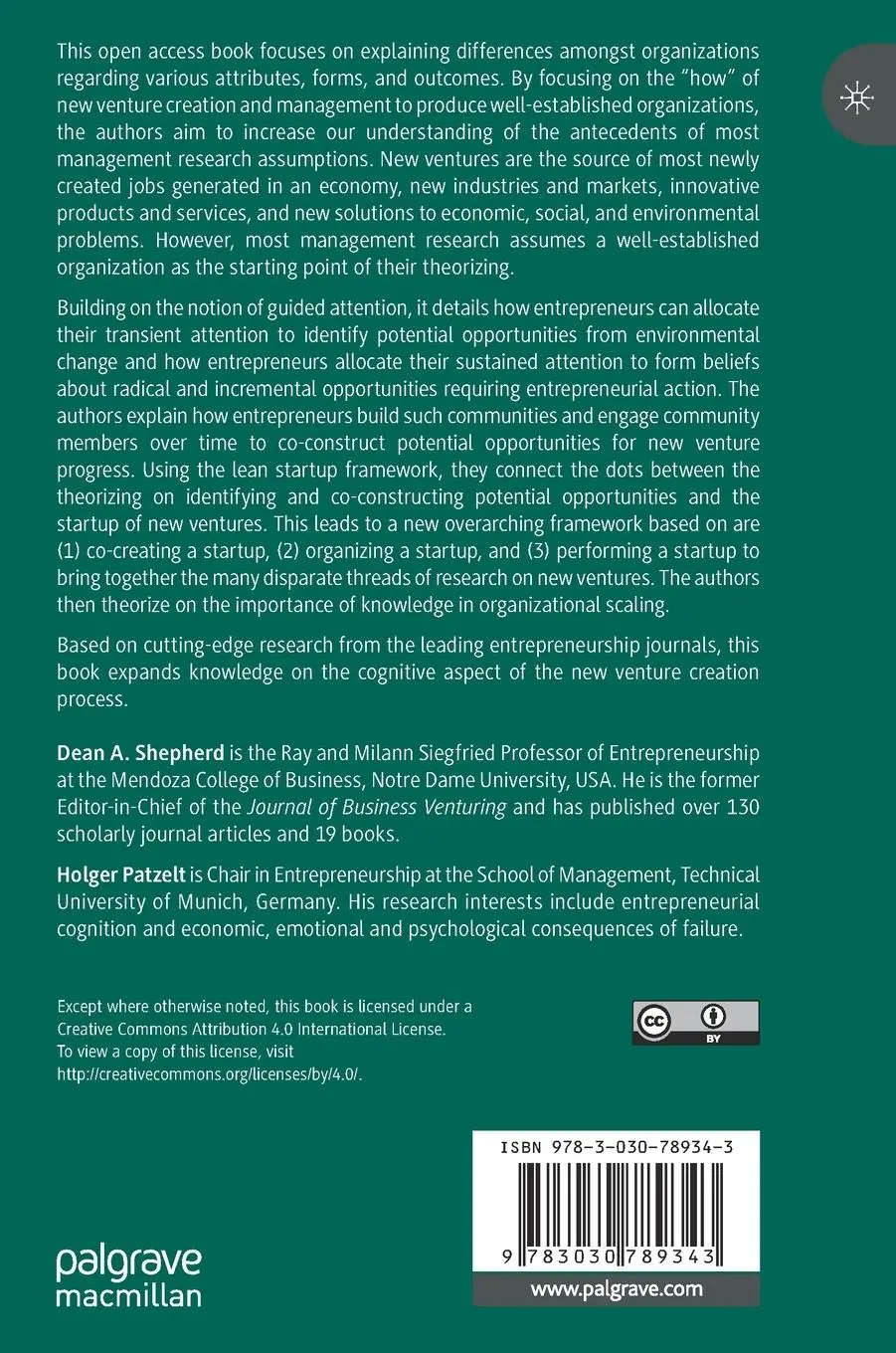 Rückseite: 9783030789343 | Entrepreneurial Strategy | Holger Patzelt (u. a.) | Buch | xvii | 2021