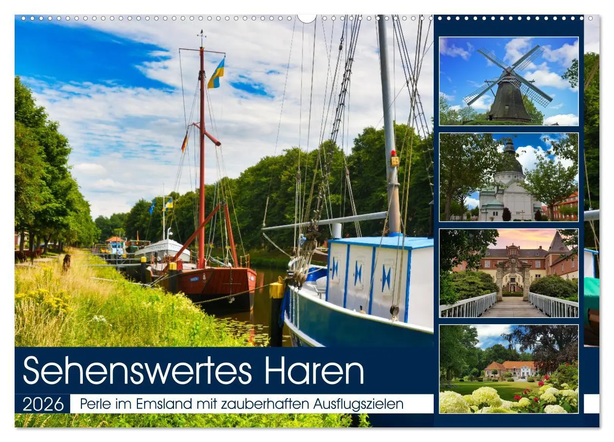 Cover: 9783457579343 | Sehenswertes Haren (Wandkalender 2026 DIN A2 quer), CALVENDO...
