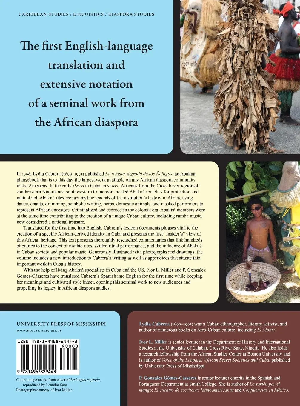 Rückseite: 9781496829443 | Sacred Language of the Abakuá | Lydia Cabrera | Buch | Englisch | 2020