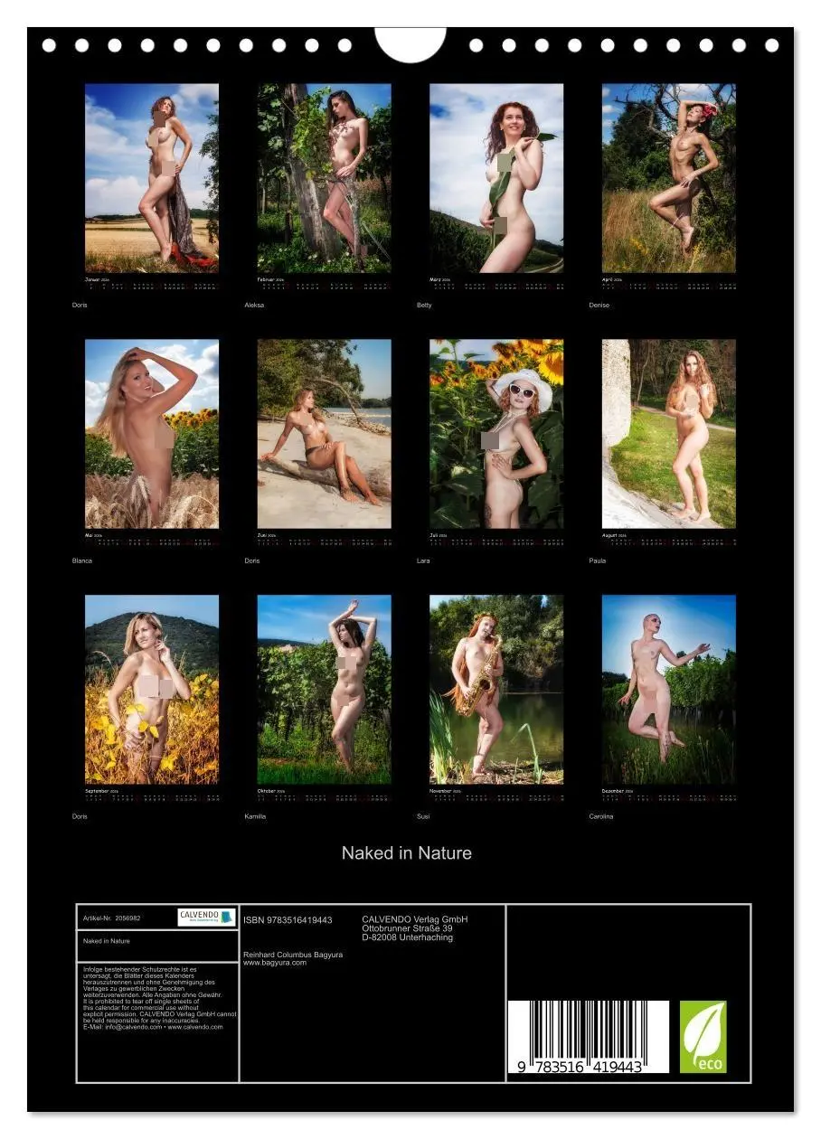 Bild: 9783516419443 | Naked in Nature (Wandkalender 2026 DIN A4 hoch), CALVENDO...