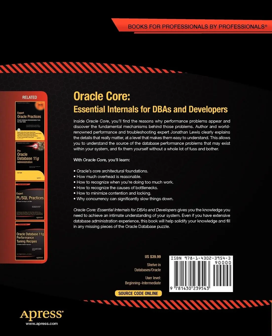Rückseite: 9781430239543 | Oracle Core: Essential Internals for Dbas and Developers | Lewis | xv