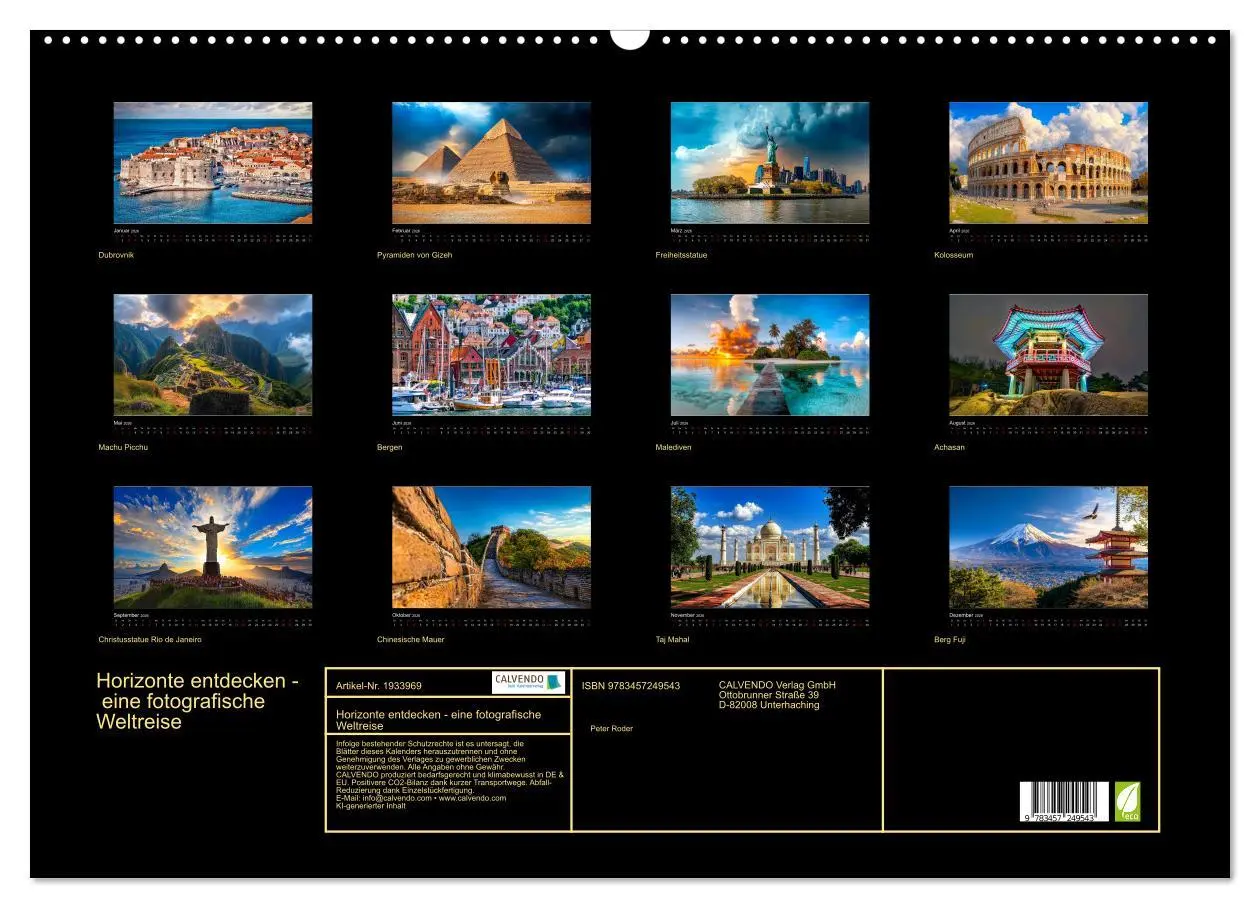 Bild: 9783457249543 | Horizonte entdecken - eine fotografische Weltreise (Wandkalender...
