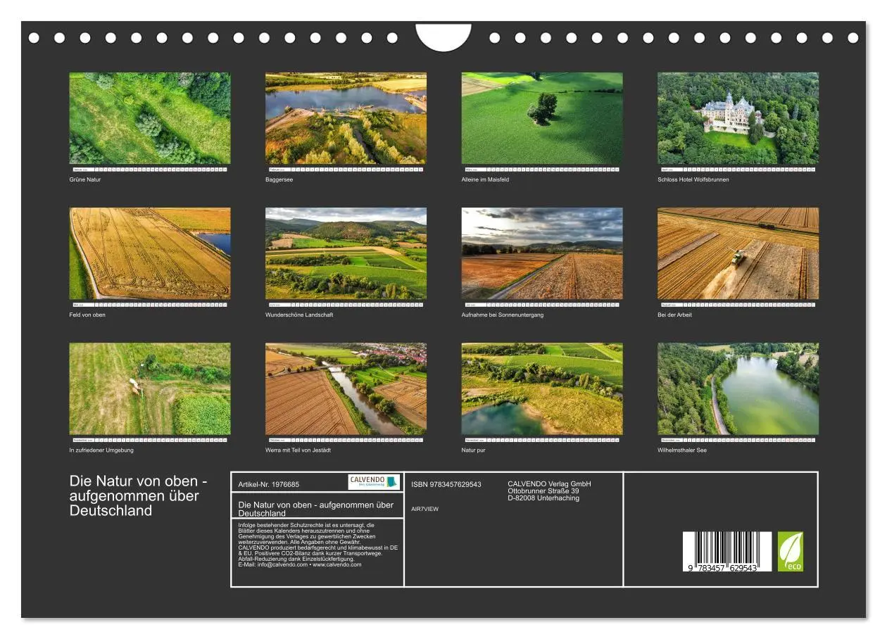 Bild: 9783457629543 | Die Natur von oben - aufgenommen über Deutschland (Wandkalender...