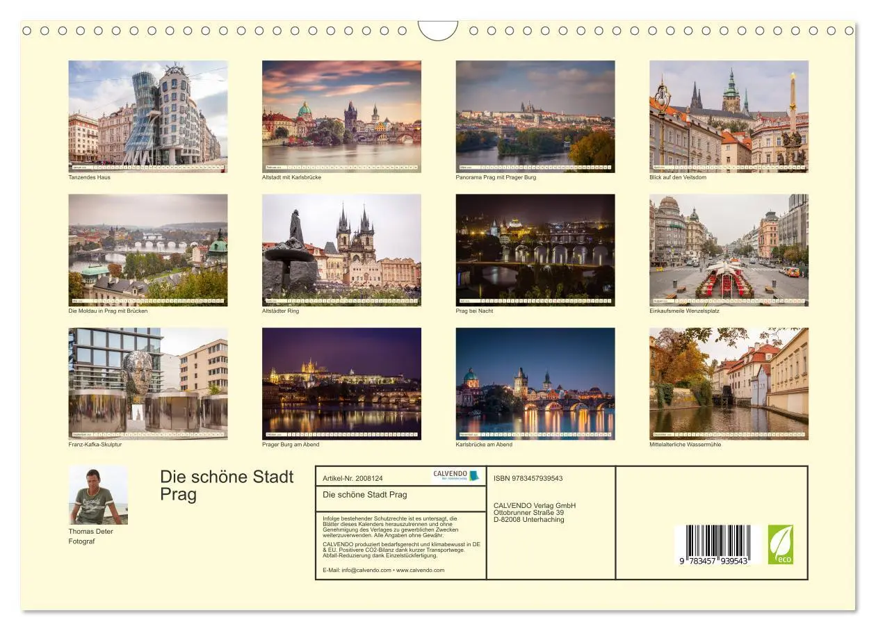 Bild: 9783457939543 | Die schöne Stadt Prag (Wandkalender 2026 DIN A3 quer), CALVENDO...