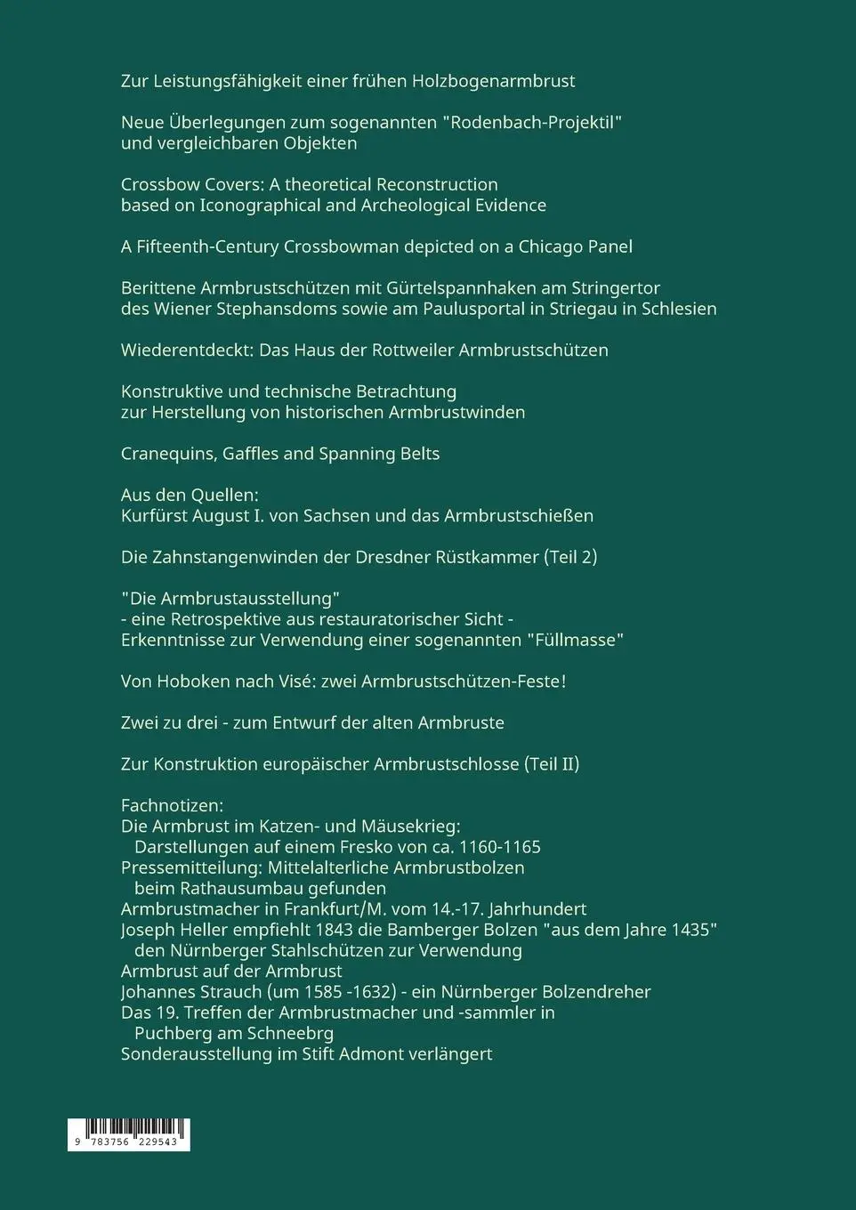 Rückseite: 9783756229543 | Jahrblatt der Interessengemeinschaft Historische Armbrust | 2022