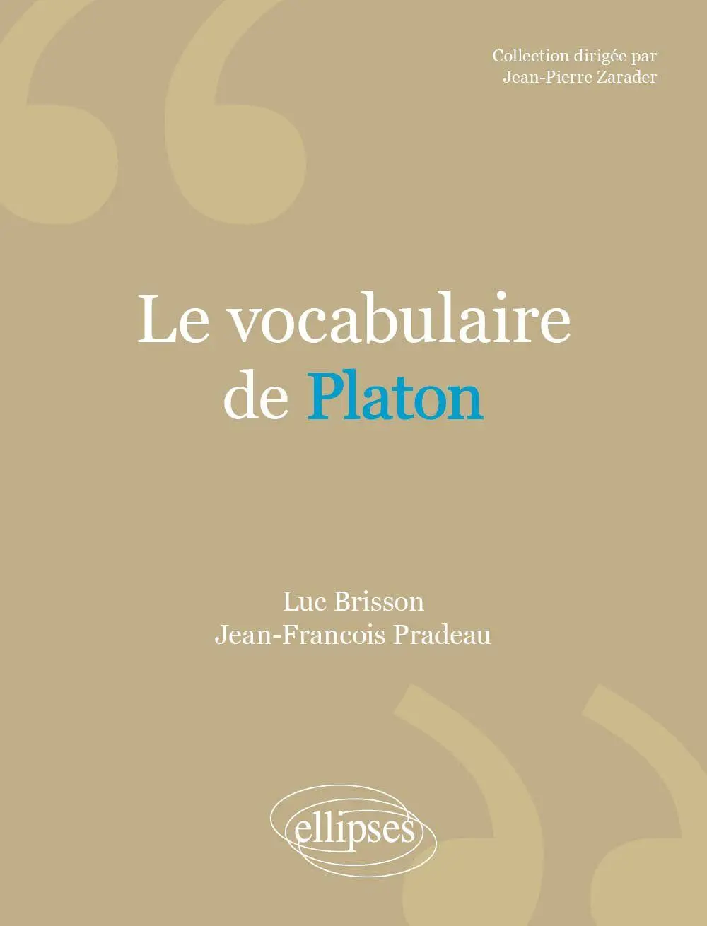 Cover: 9782340039643 | Vocabulaire de Platon | Luc Brisson (u. a.) | Taschenbuch | 2020