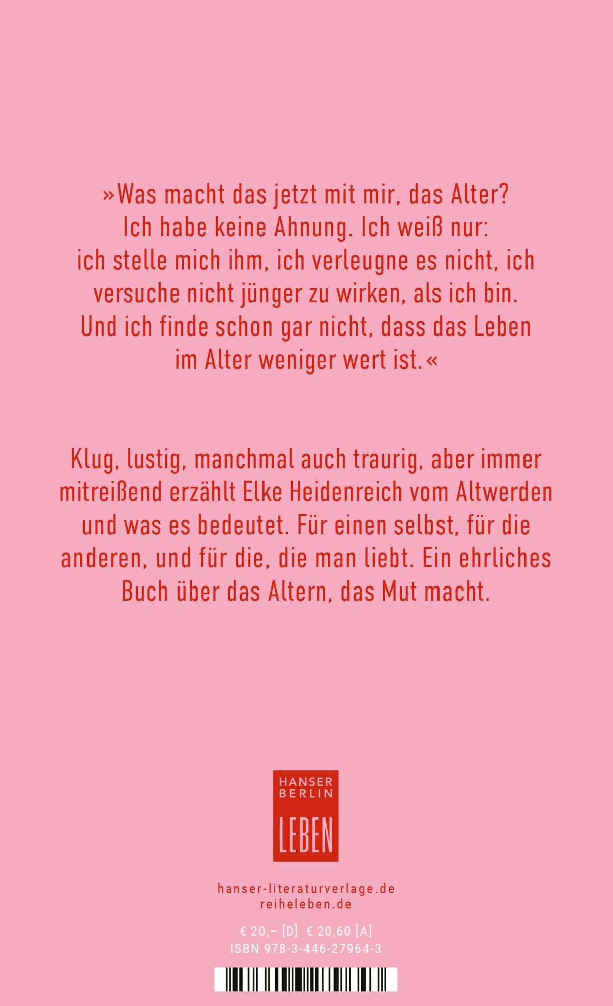 Bild: 9783446279643 | Altern | Elke Heidenreich | Buch | Hanser Berlin LEBEN | 112 S. | 2024