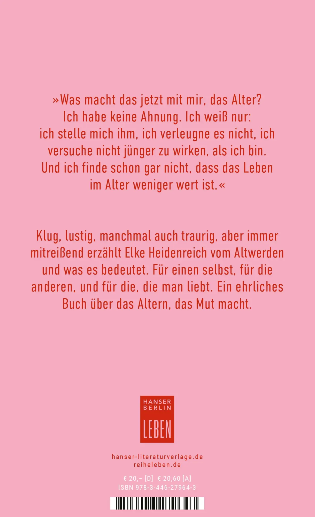Bild: 9783446279643 | Altern | Elke Heidenreich | Buch | Hanser Berlin LEBEN | 112 S. | 2024