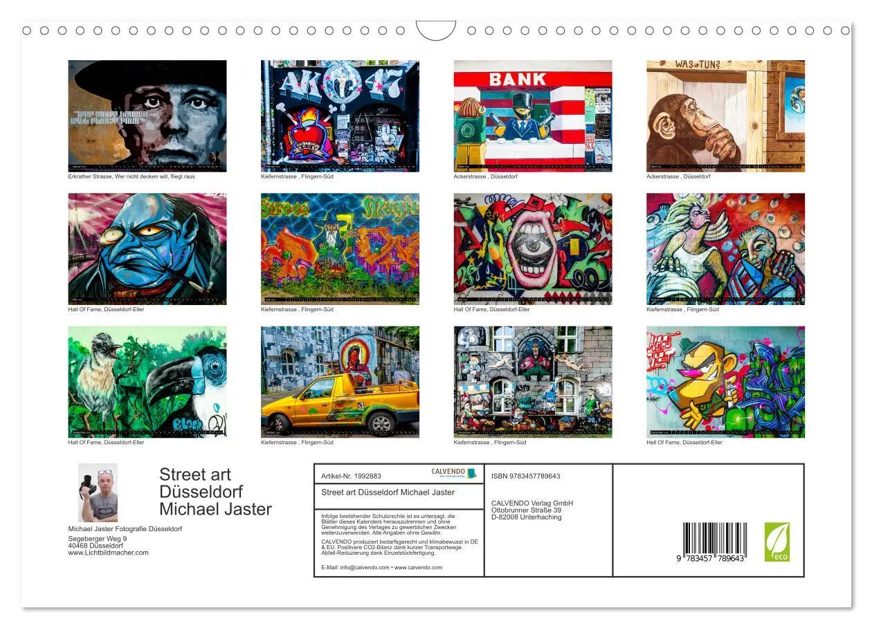 Bild: 9783457789643 | Street art Düsseldorf Michael Jaster (Wandkalender 2026 DIN A3...