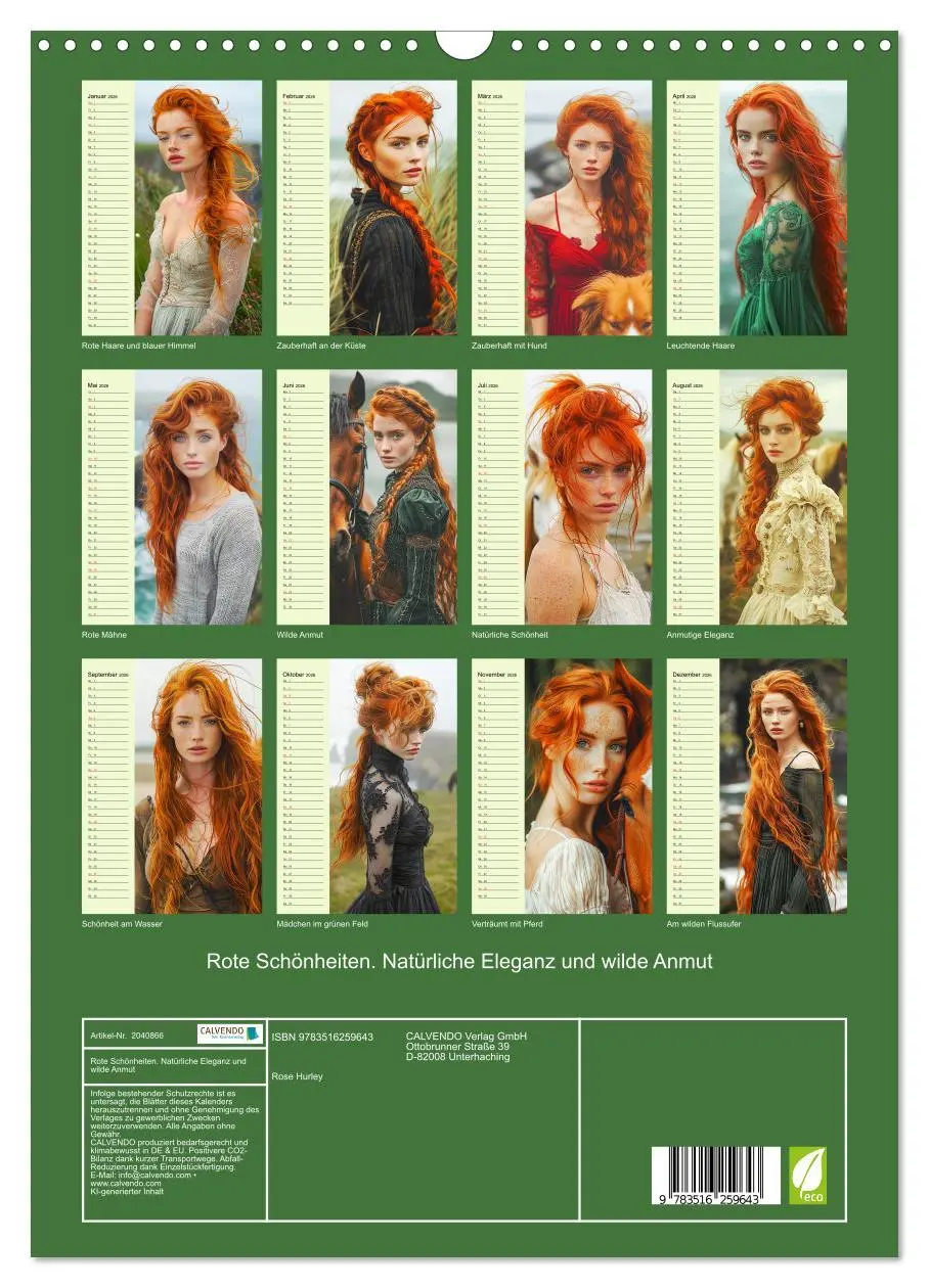 Bild: 9783516259643 | Rote Schönheiten. Natürliche Eleganz und wilde Anmut (Wandkalender...