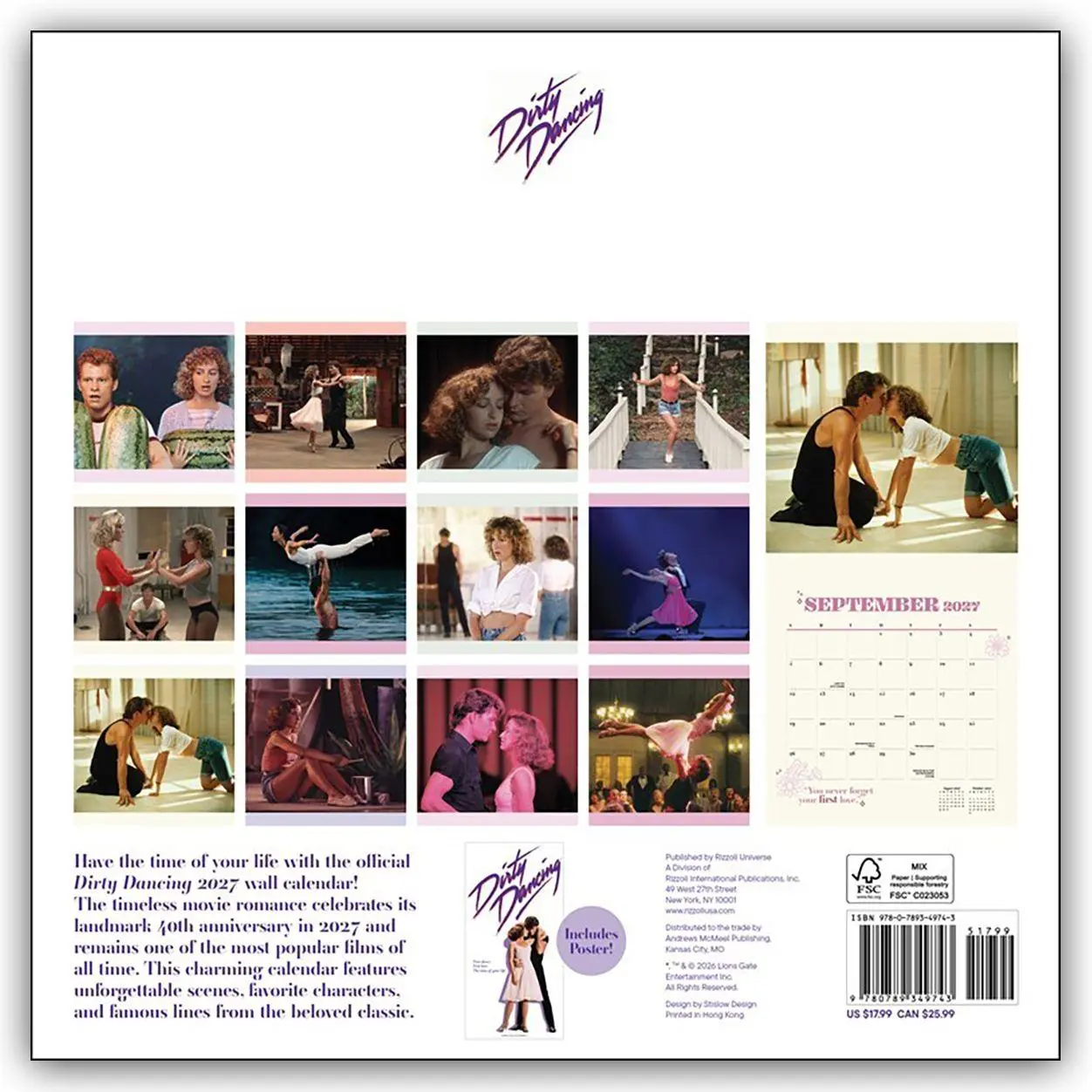 Bild: 9780789349743 | Dirty Dancing 2027 - Wandkalender | Universe Publishing | Kalender