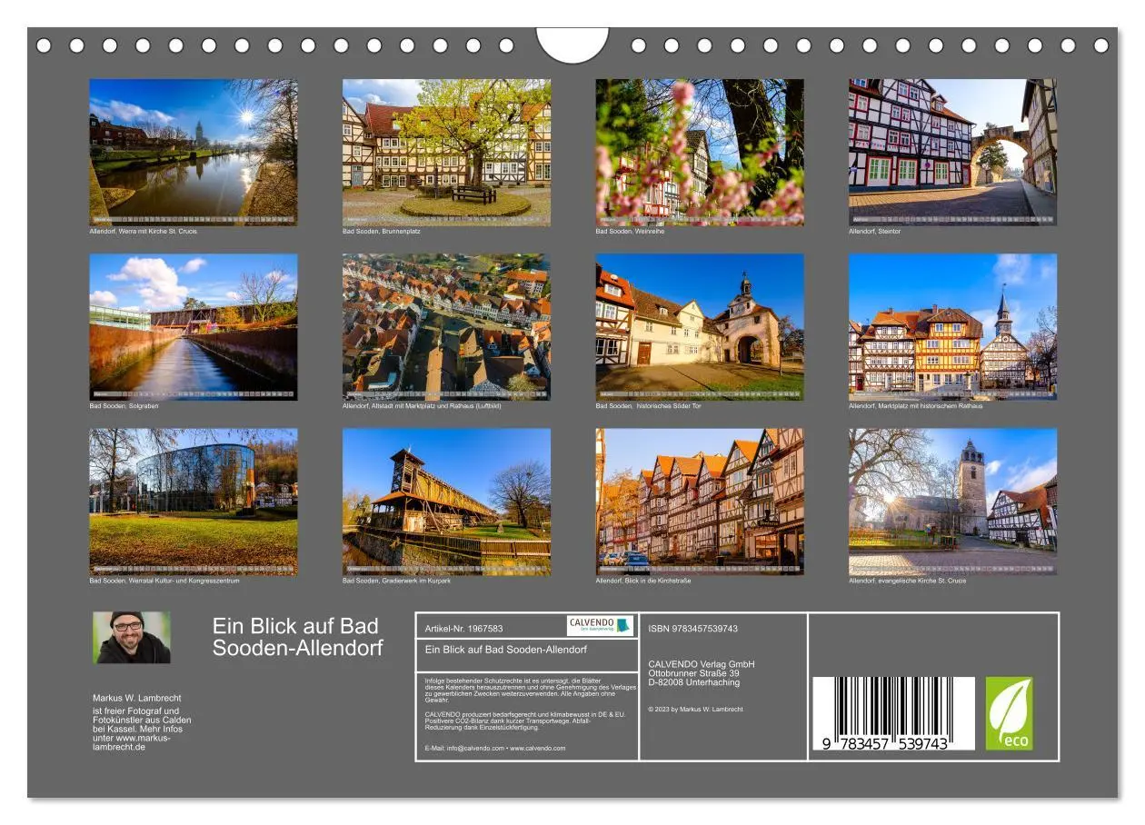 Bild: 9783457539743 | Ein Blick auf Bad Sooden-Allendorf (Wandkalender 2026 DIN A4 quer),...