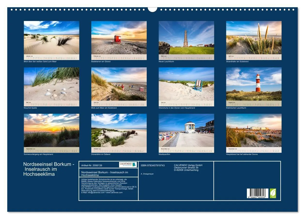 Bild: 9783457919743 | Nordseeinsel Borkum - Inselrausch im Hochseeklima (Wandkalender...