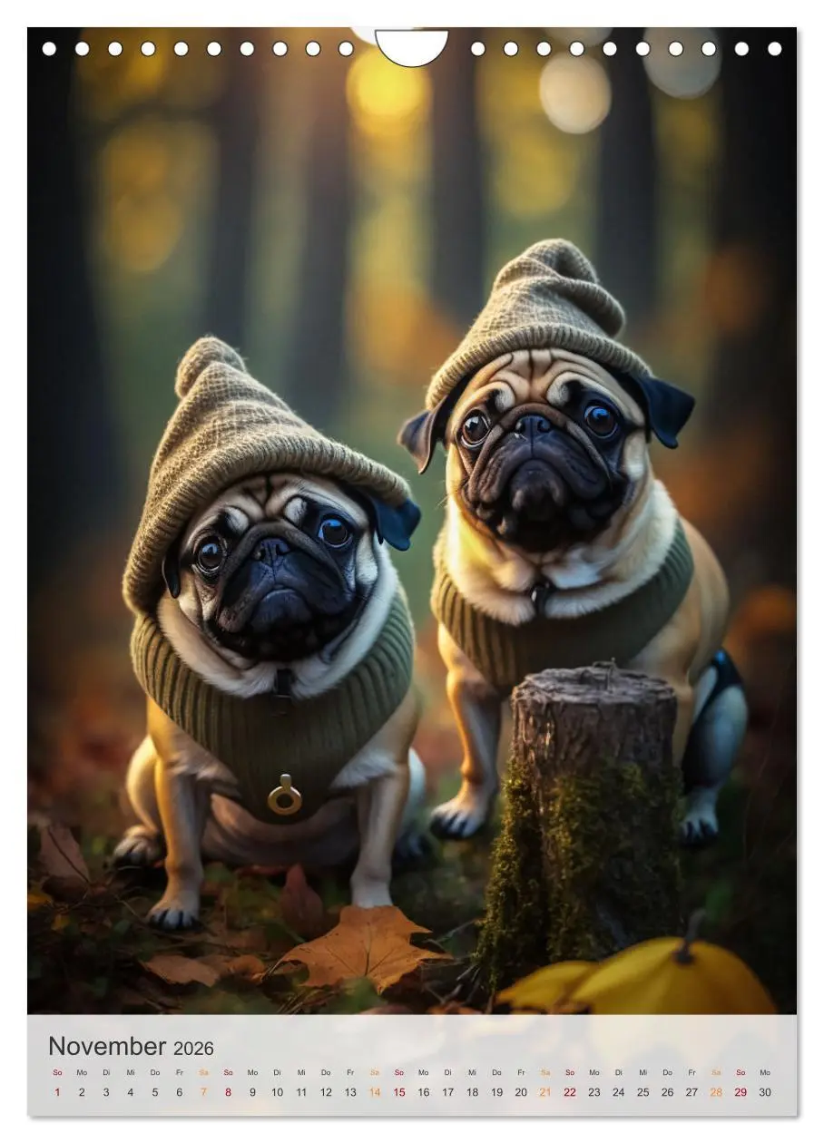 Bild: 9783516319743 | Mein Mops-Kalender (Wandkalender 2026 DIN A4 hoch), CALVENDO...