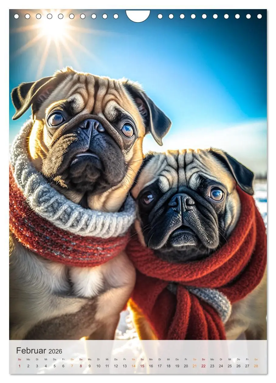 Bild: 9783516319743 | Mein Mops-Kalender (Wandkalender 2026 DIN A4 hoch), CALVENDO...