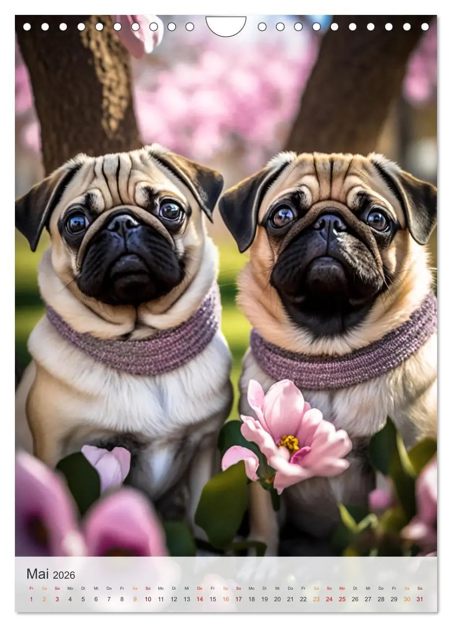 Bild: 9783516319743 | Mein Mops-Kalender (Wandkalender 2026 DIN A4 hoch), CALVENDO...