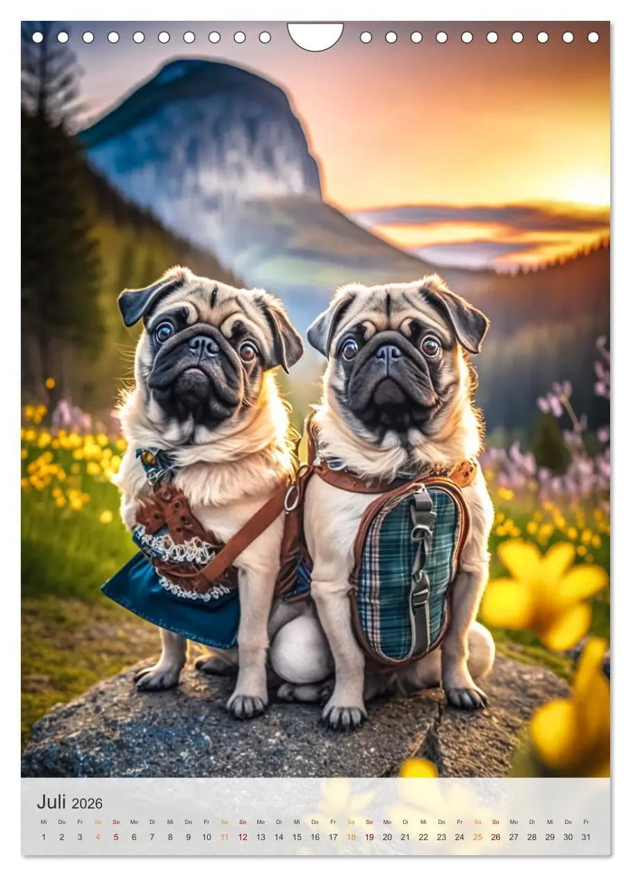 Bild: 9783516319743 | Mein Mops-Kalender (Wandkalender 2026 DIN A4 hoch), CALVENDO...