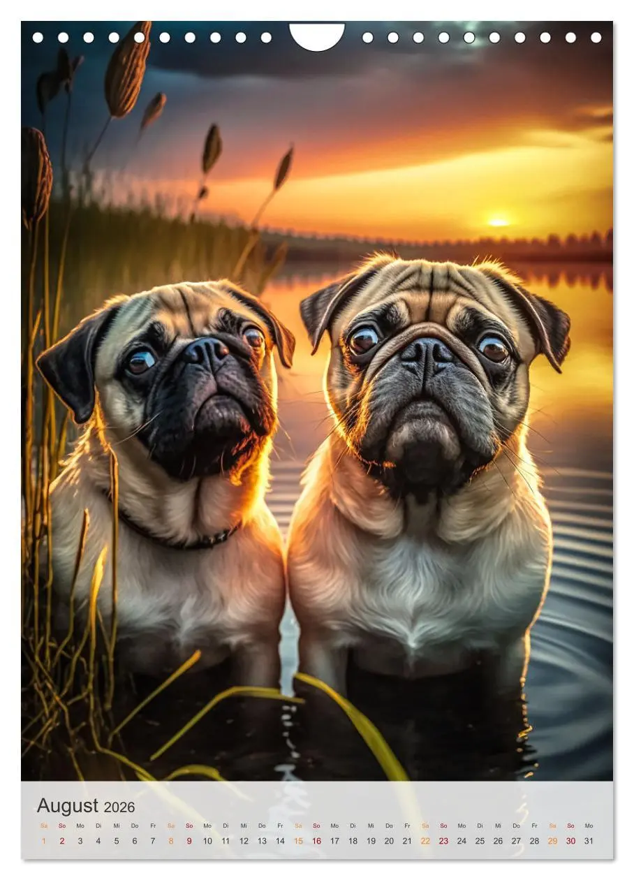 Bild: 9783516319743 | Mein Mops-Kalender (Wandkalender 2026 DIN A4 hoch), CALVENDO...