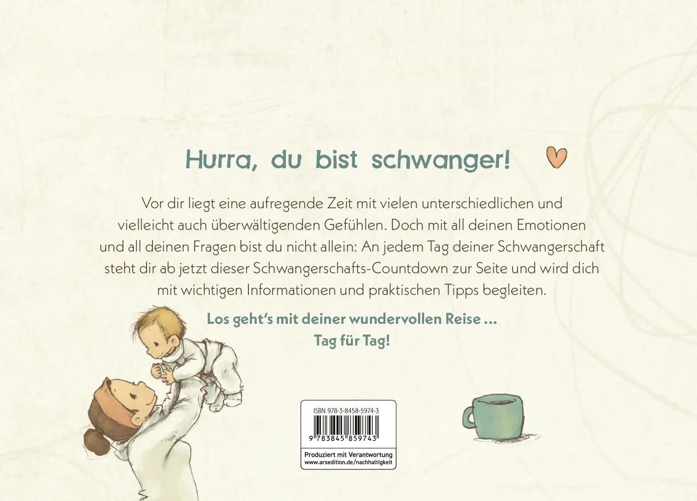 Rückseite: 9783845859743 | Deine Schwangerschaft Tag für Tag | Christine Rickhoff | Taschenbuch
