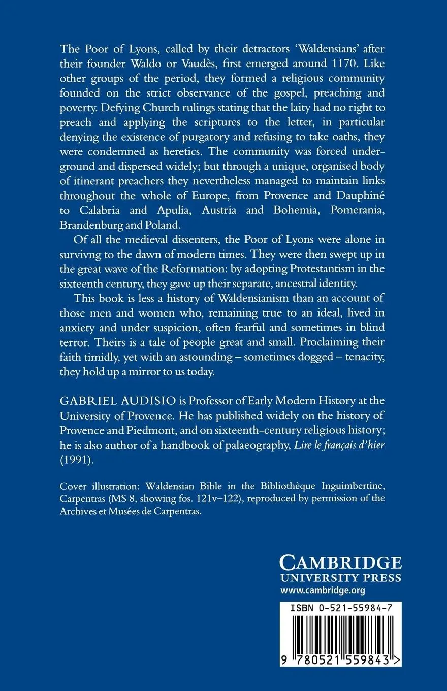 Rückseite: 9780521559843 | The Waldensian Dissent | Persecution and Survival, C.1170 C.1570