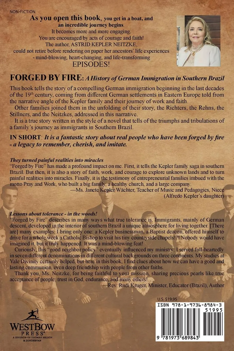 Rückseite: 9781973689843 | Forged by Fire | A History of German Immigration in Southern Brazil
