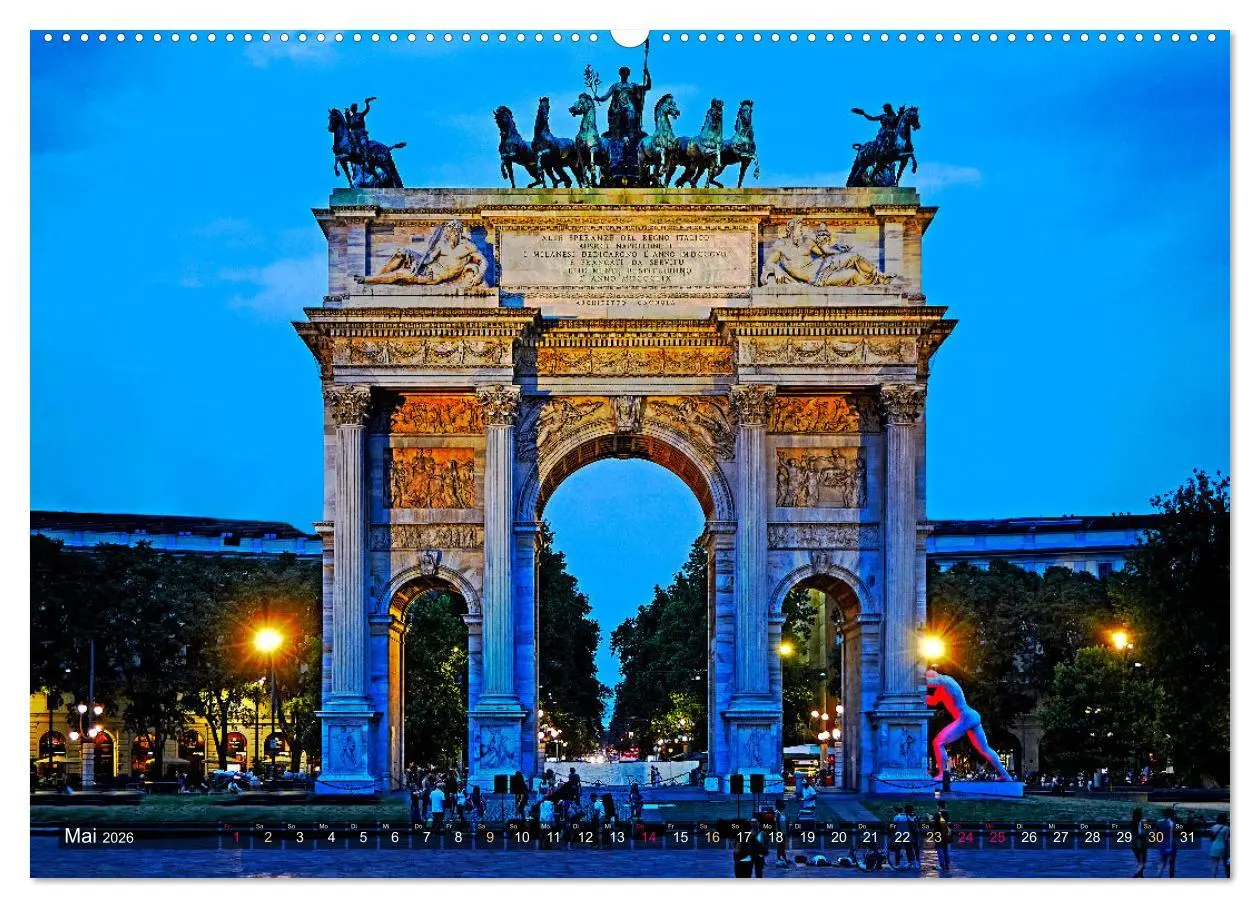 Bild: 9783457529843 | One Day Mailand (Wandkalender 2026 DIN A2 quer), CALVENDO...