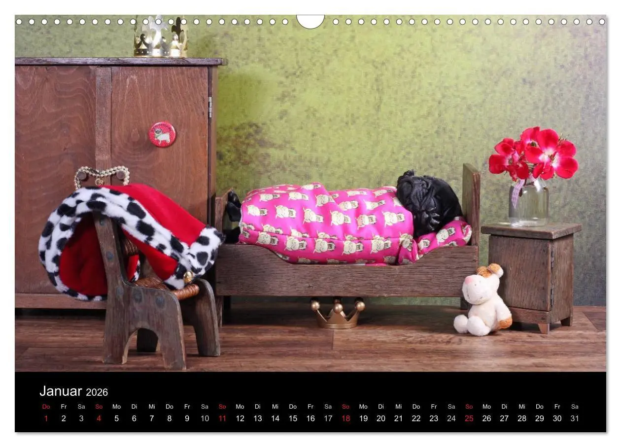 Bild: 9783516169843 | Der MOPS-Kalender (Wandkalender 2026 DIN A3 quer), CALVENDO...
