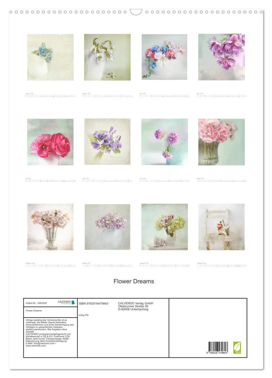 Bild: 9783516479843 | Flower Dreams (Wandkalender 2026 DIN A2 hoch), CALVENDO Monatskalender