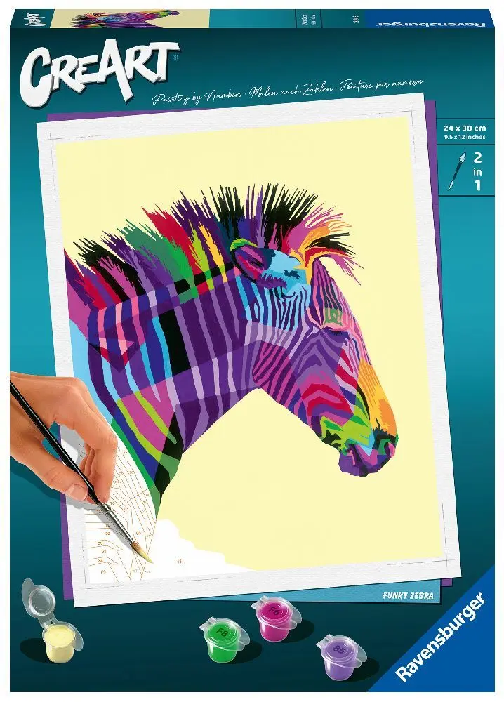 Cover: 4005556289943 | Ravensburger Malen nach Zahlen 28994 - Funky Zebra - ab 12 Jahren
