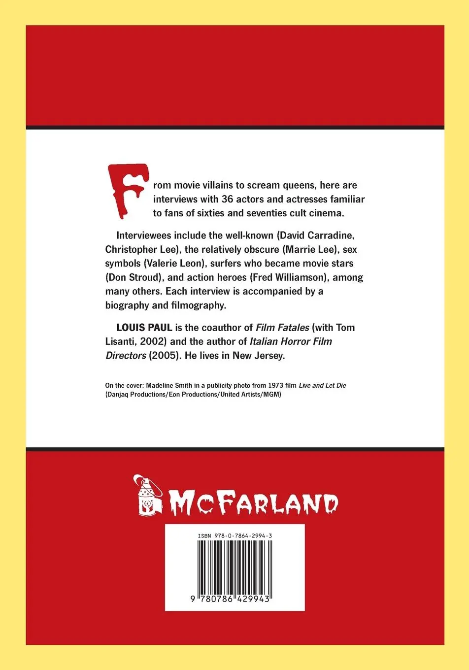 Rückseite: 9780786429943 | Tales from the Cult Film Trenches | Louis Paul | Taschenbuch | 2007