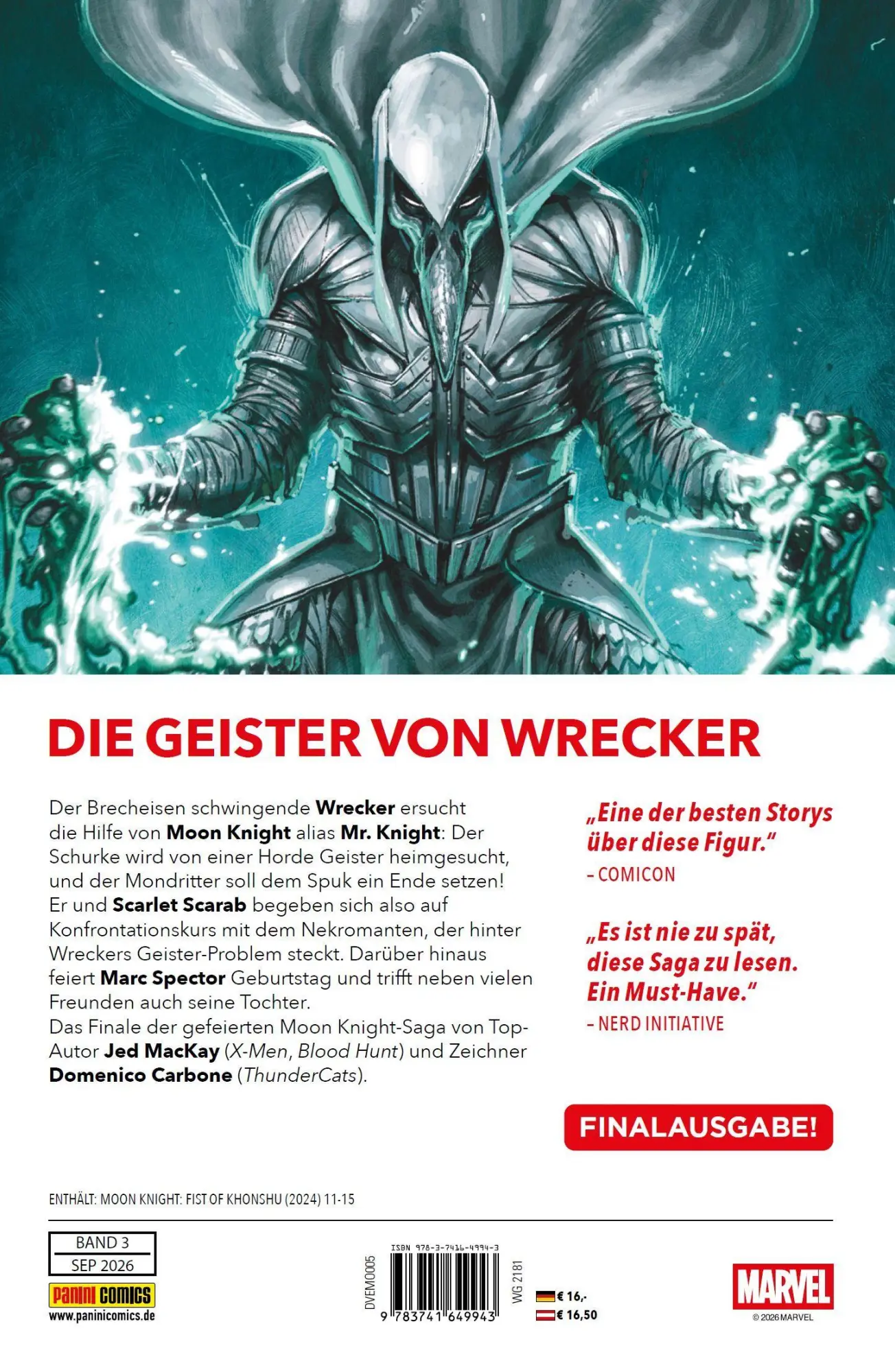 Bild: 9783741649943 | Moon Knight: Die Faust des Khonshu | Bd. 3: Geisterjäger | Taschenbuch