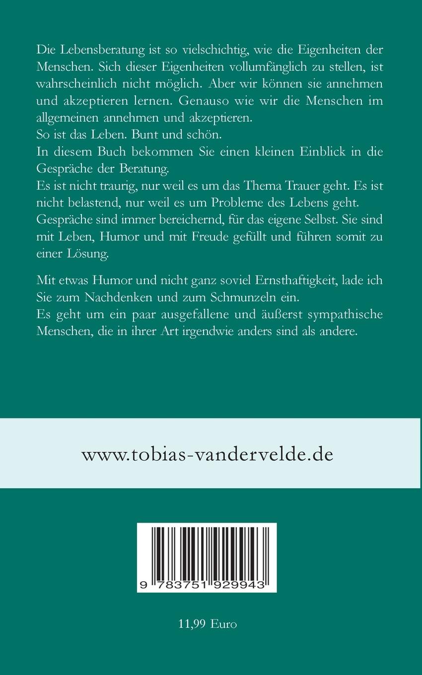 Rückseite: 9783751929943 | Beratungsgeschichten | Tobias van der Velde | Taschenbuch | 156 S.