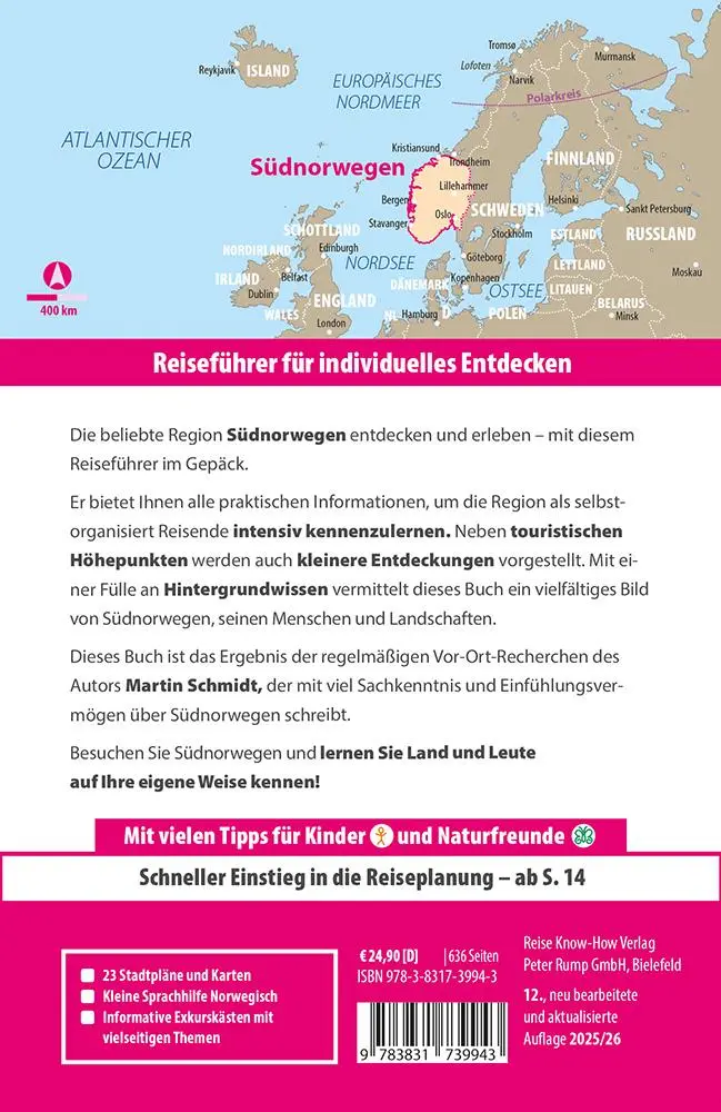 Rückseite: 9783831739943 | Reise Know-How Reiseführer Südnorwegen | Martin Schmidt | Taschenbuch