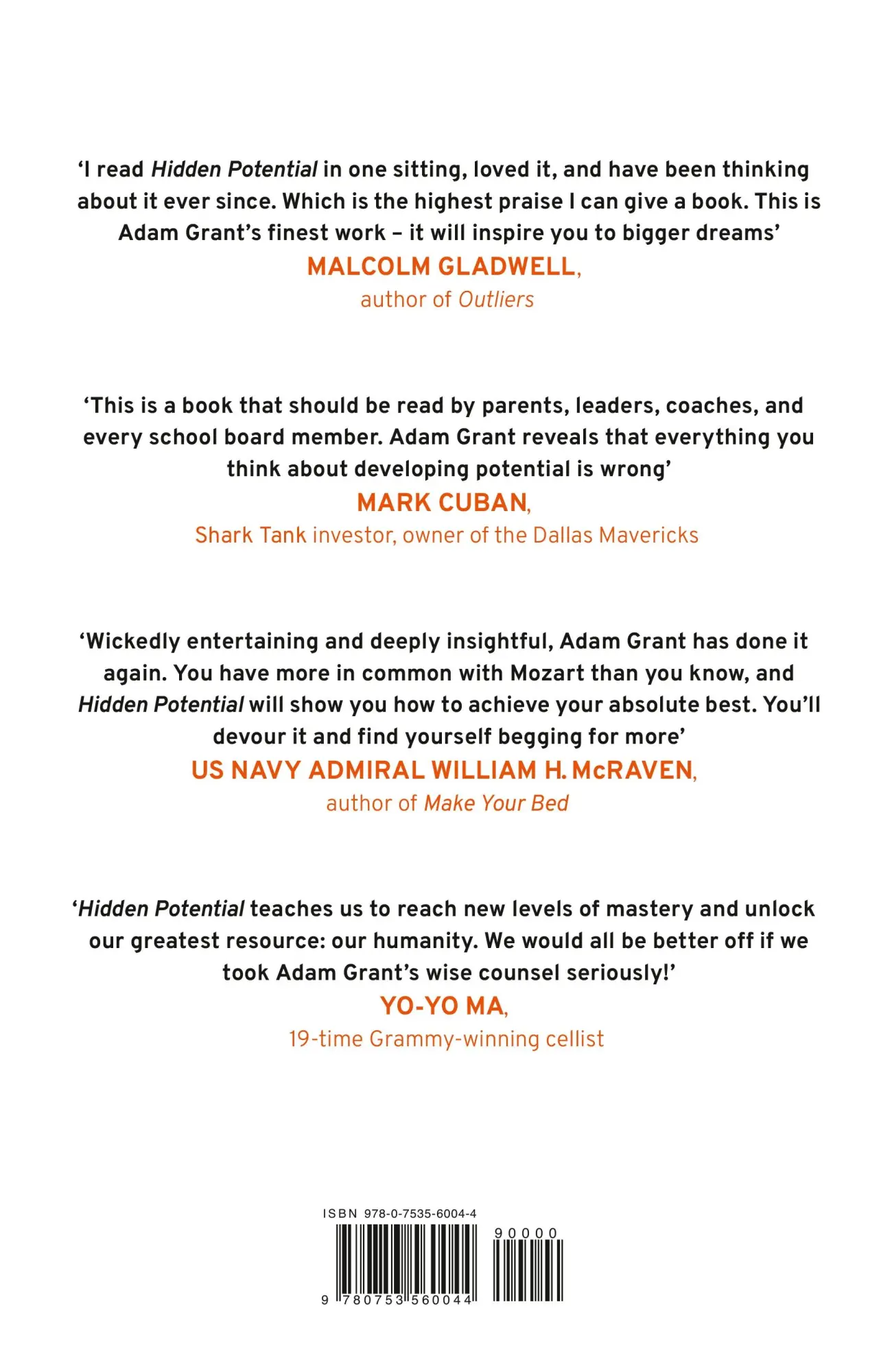 Rückseite: 9780753560044 | Hidden Potential | The Science of Achieving Greater Things | Grant