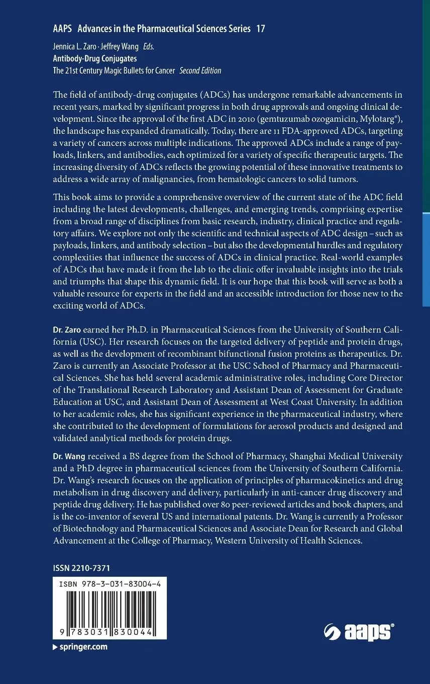 Rückseite: 9783031830044 | Antibody-Drug Conjugates | The 21st Century Magic Bullets for Cancer