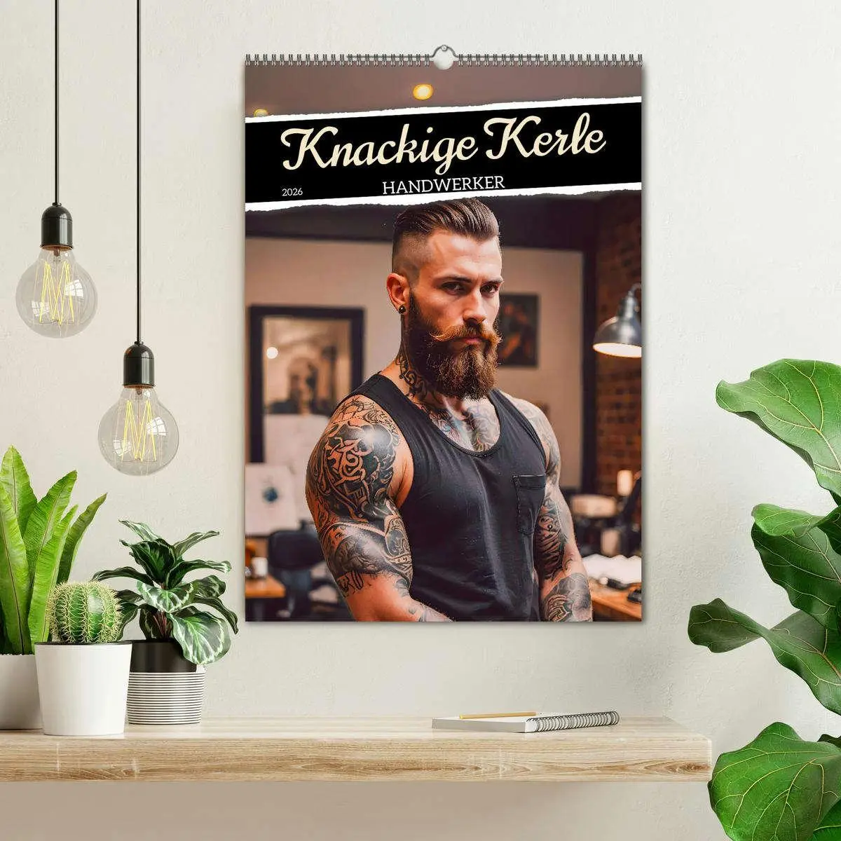 Bild: 9783457250044 | Knackige Kerle - Handwerker (Wandkalender 2026 DIN A2 hoch),...
