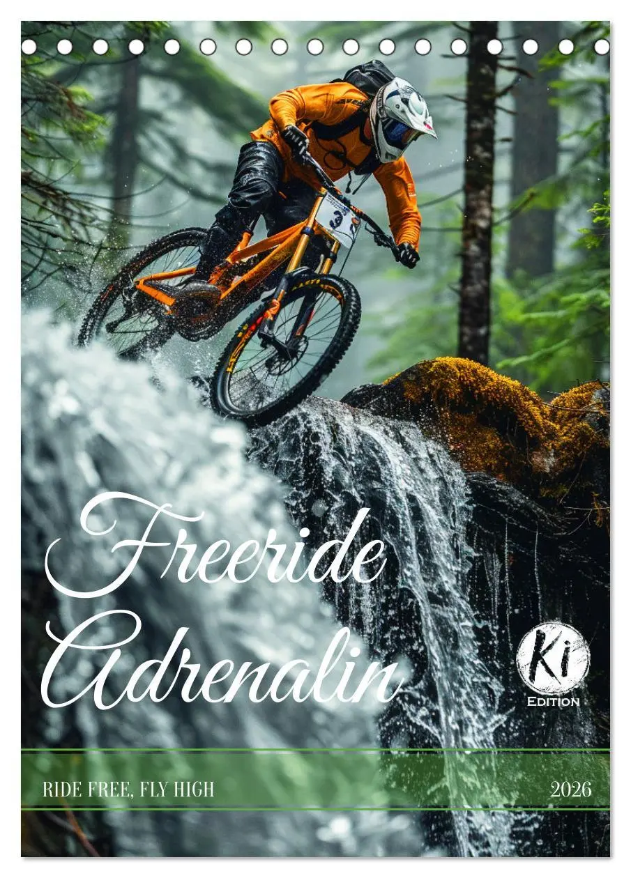 Cover: 9783516270044 | Freeride Adrenalin (Tischkalender 2026 DIN A5 hoch), CALVENDO...