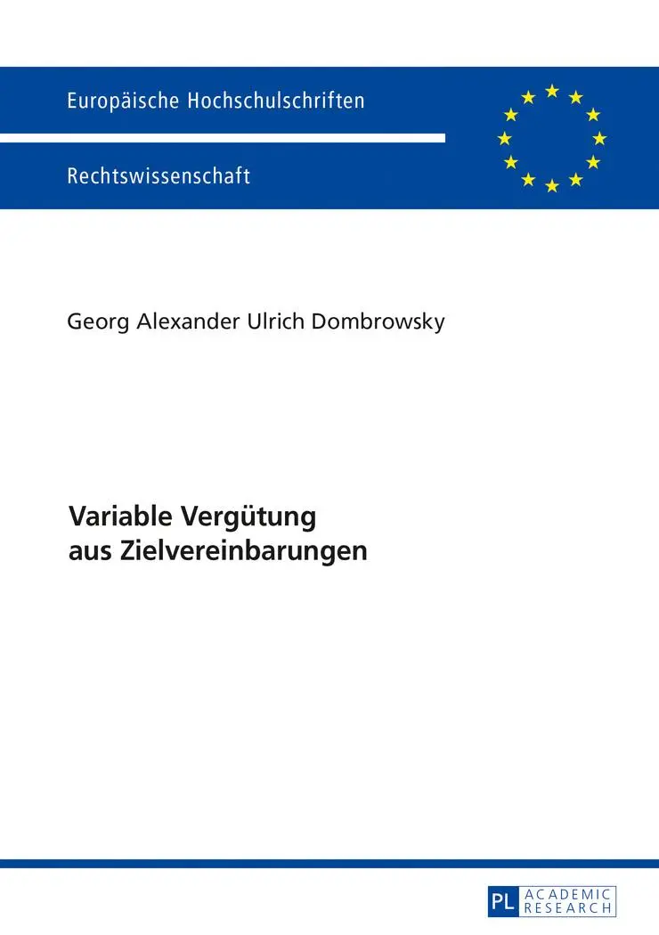 Cover: 9783631700044 | Variable Vergütung aus Zielvereinbarungen | Dombrowsky | Taschenbuch