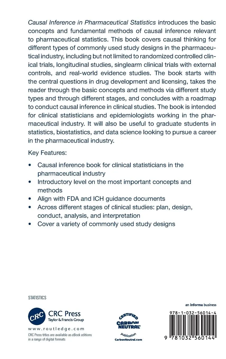 Rückseite: 9781032560144 | Causal Inference in Pharmaceutical Statistics | Yixin Fang | Buch