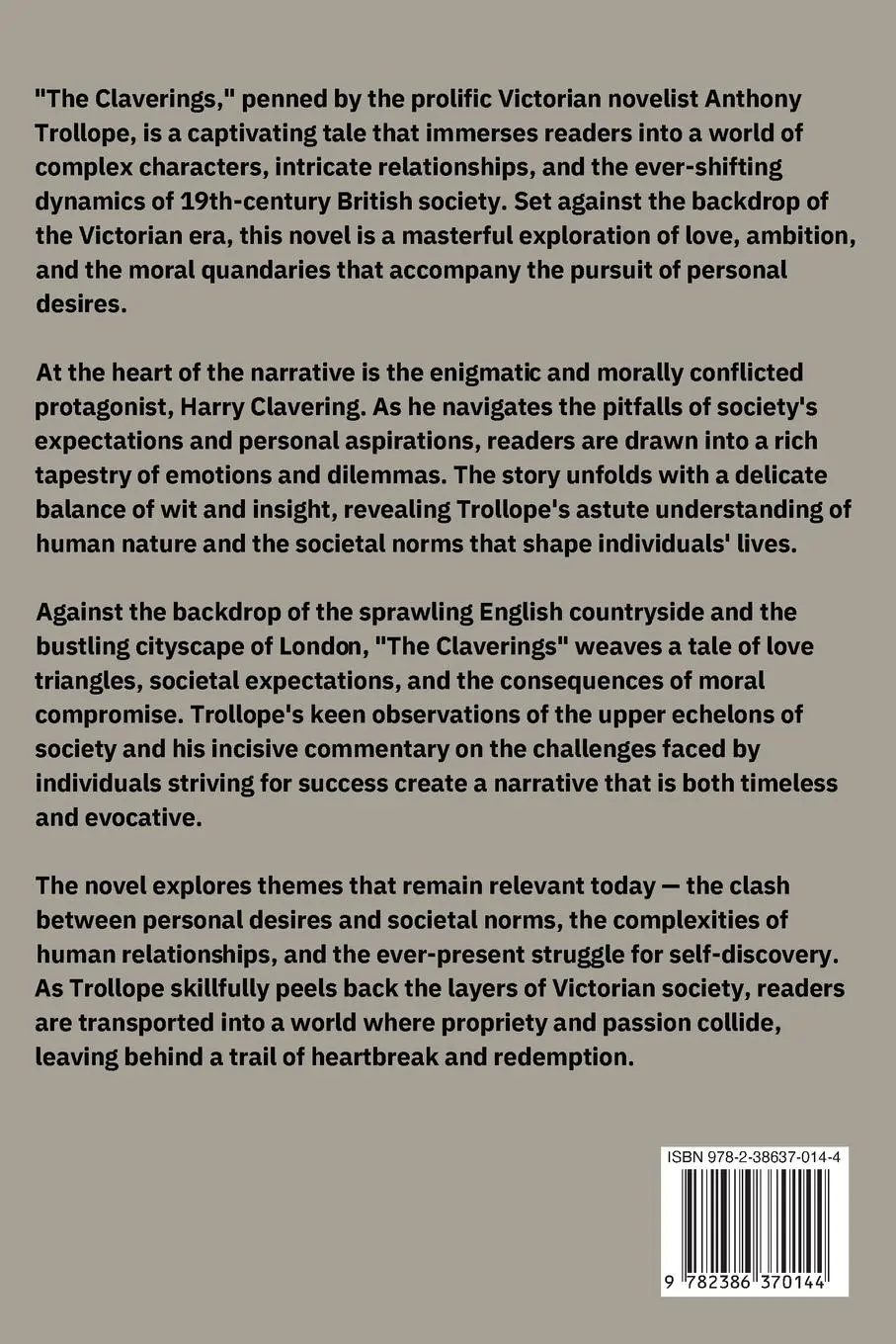 Rückseite: 9782386370144 | The Claverings (Annotated) | Anthony Trollope | Taschenbuch | Englisch