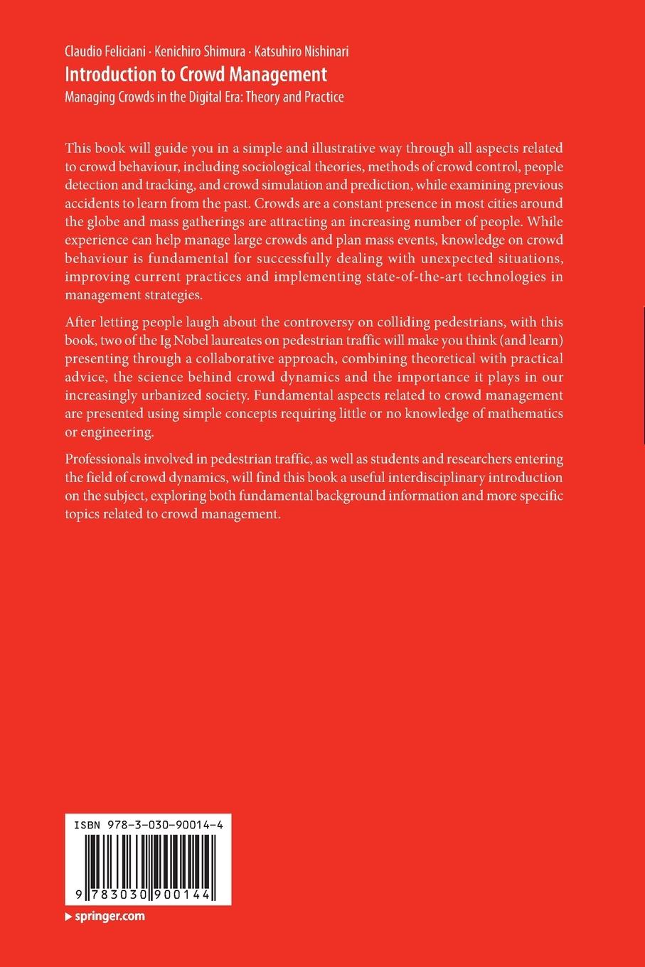 Rückseite: 9783030900144 | Introduction to Crowd Management | Claudio Feliciani (u. a.) | Buch