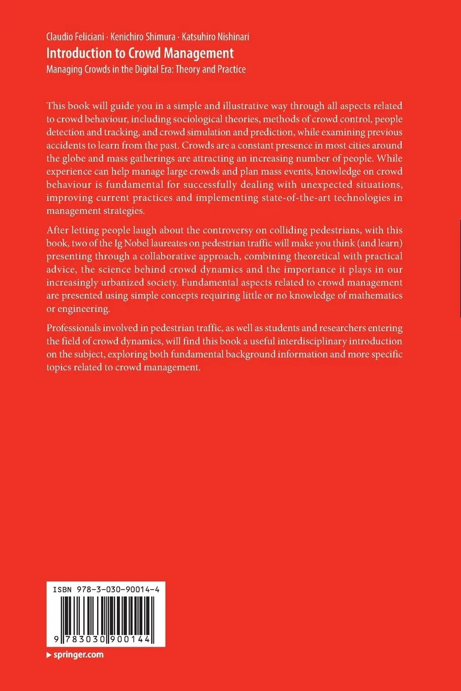 Rückseite: 9783030900144 | Introduction to Crowd Management | Claudio Feliciani (u. a.) | Buch