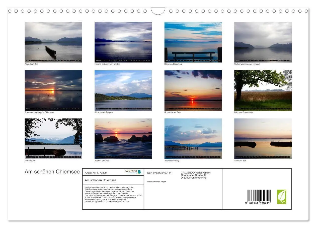Bild: 9783435460144 | Am schönen Chiemsee (Wandkalender 2025 DIN A3 quer), CALVENDO...