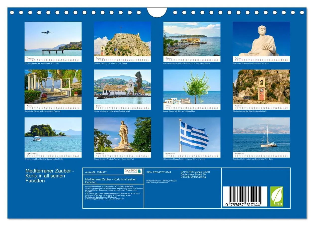 Bild: 9783457310144 | Mediterraner Zauber - Korfu in all seinen Facetten (Wandkalender...