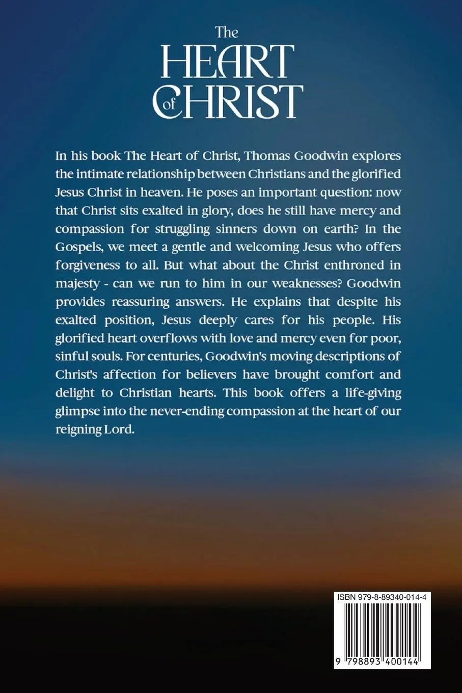 Rückseite: 9798893400144 | The Heart of Christ | In Heaven towards Sinners on Earth | Goodwin