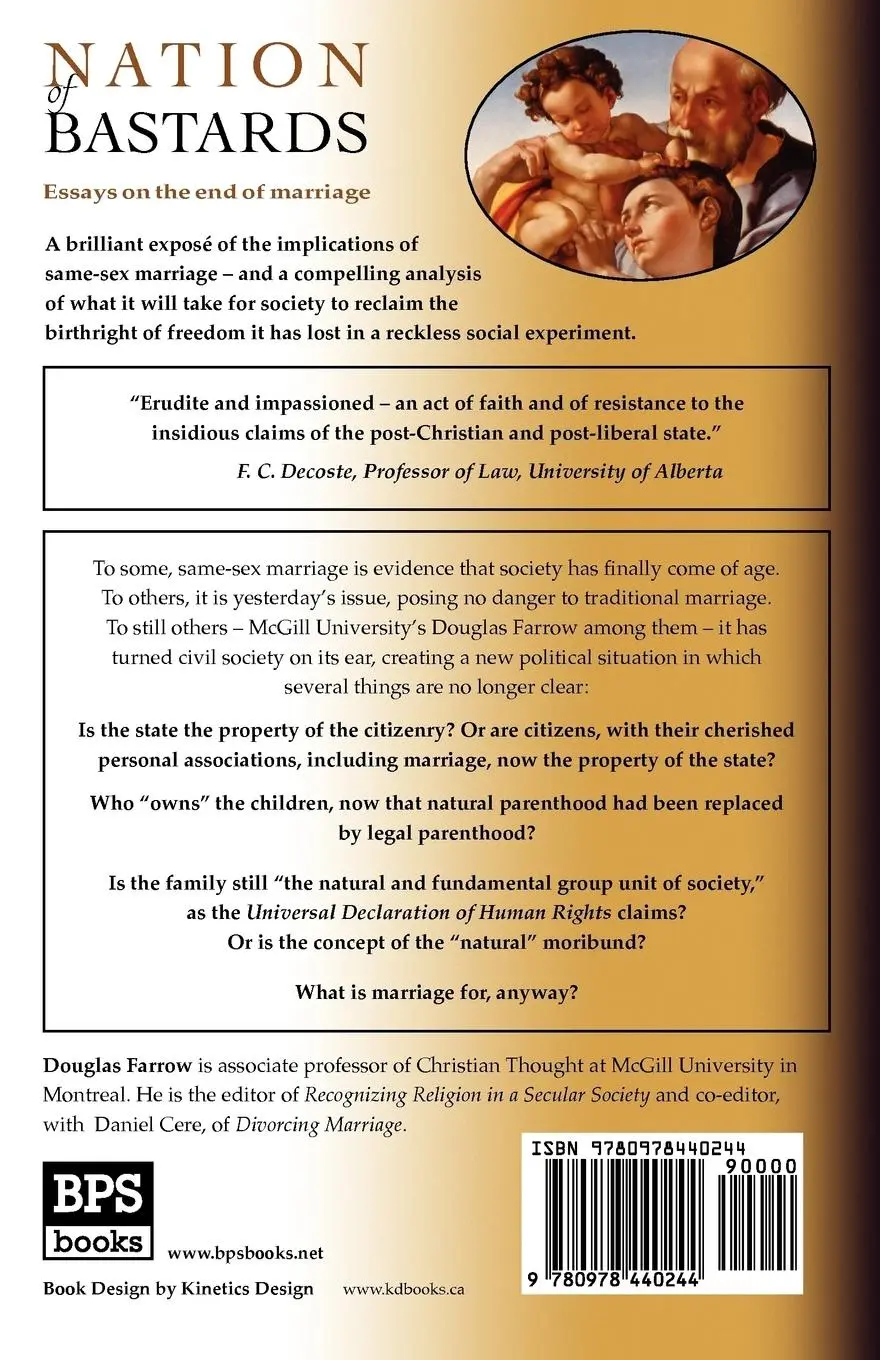 Rückseite: 9780978440244 | Nation of Bastards | Essays on the End of Marriage | Douglas Farrow