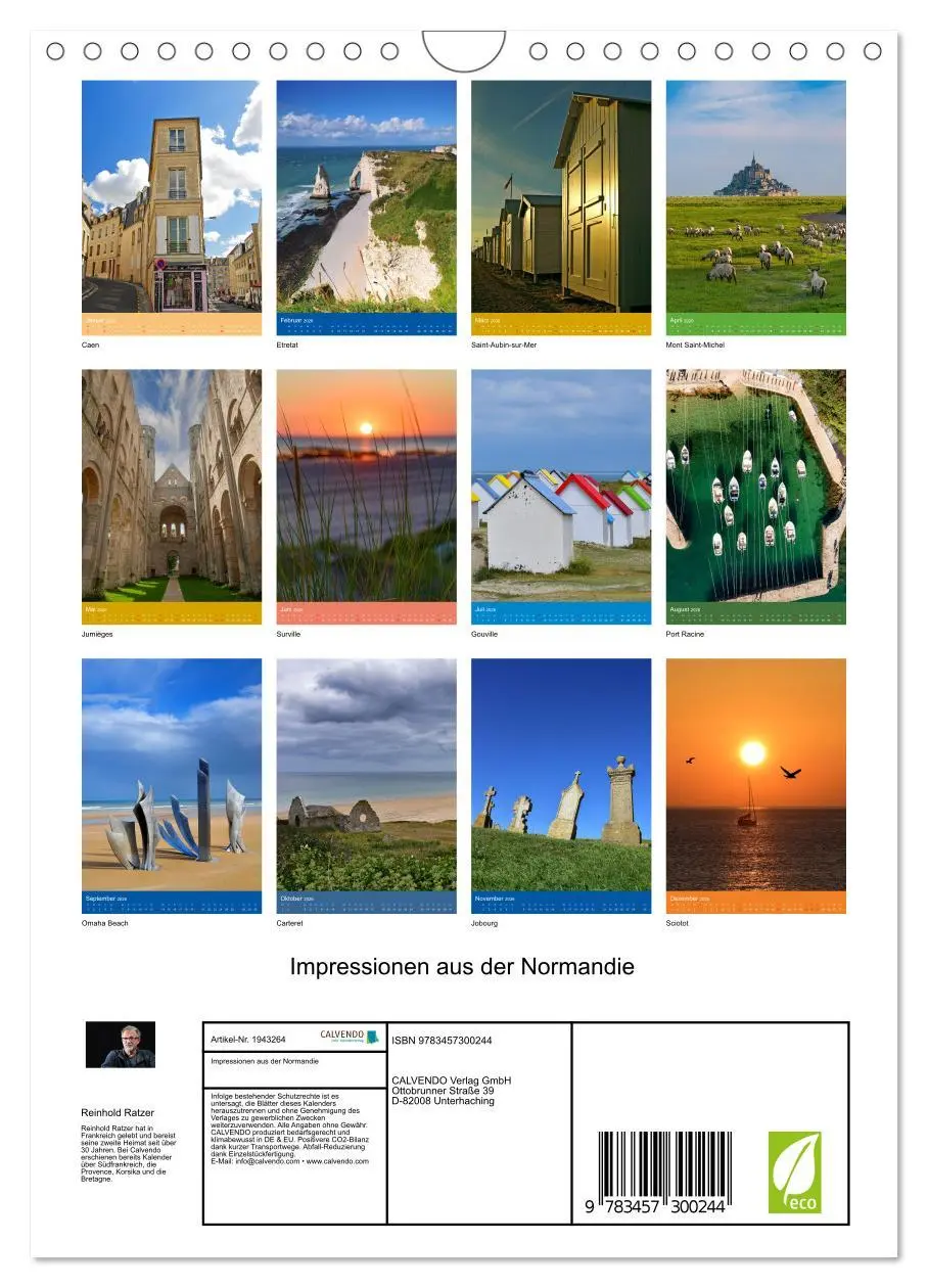 Bild: 9783457300244 | Impressionen aus der Normandie (Wandkalender 2026 DIN A4 hoch),...