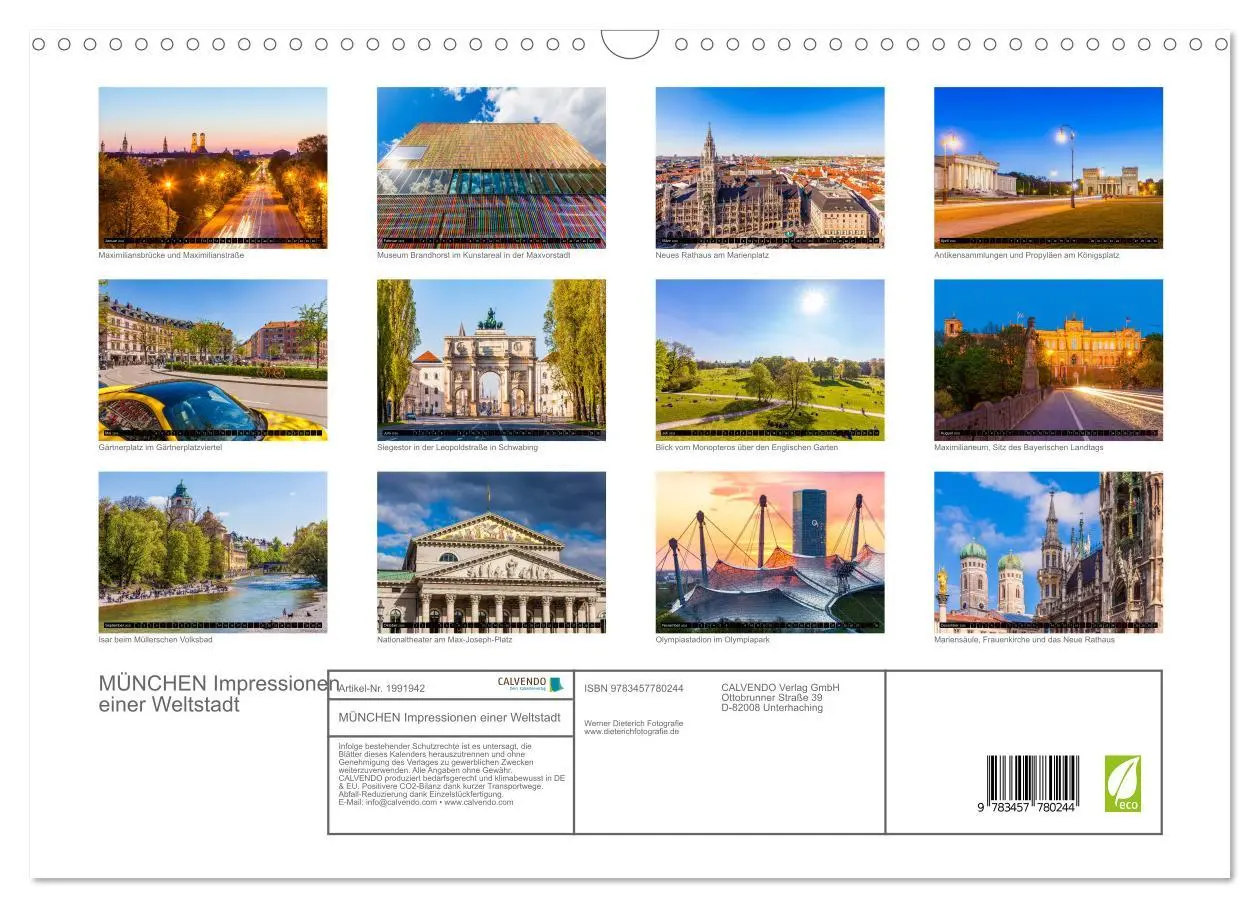 Bild: 9783457780244 | MÜNCHEN Impressionen einer Weltstadt (Wandkalender 2026 DIN A3...