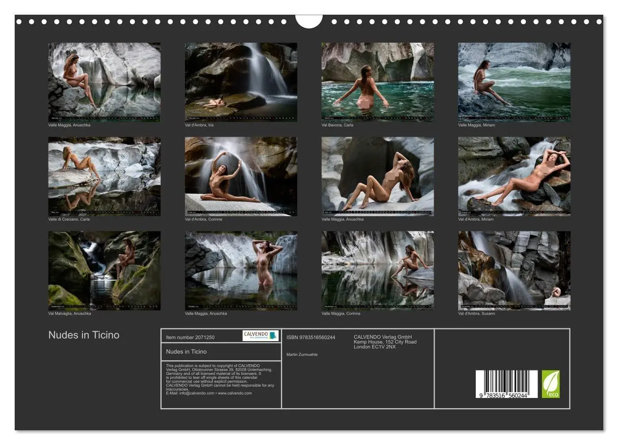 Bild: 9783516560244 | Nudes in Ticino (Wall Calendar 2026 DIN A3 landscape), CALVENDO 12...